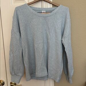 CAbi Chambray Blue Wind Down Sweater Top Size Medium